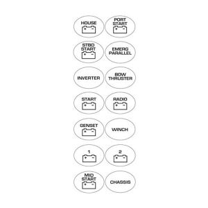 BEP Label Set-713 for Battery Switches (click for enlarged image)